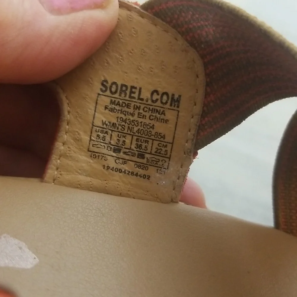 Sorel Cameron Wedge Sandals SZ 5.5 - Picture 4 of 7